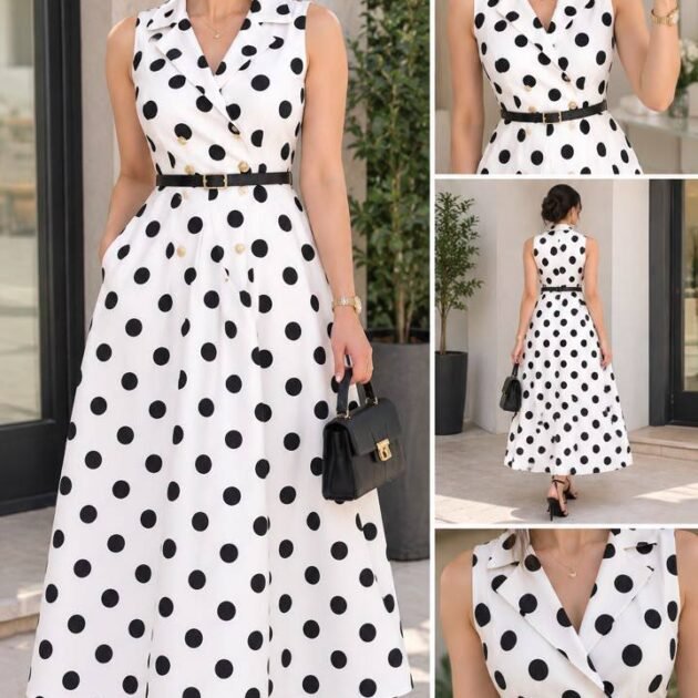 🚨🚨🚨Soooldd hballlll  🔥🔥 Robe polka luxury longue ⚡️⚡️
